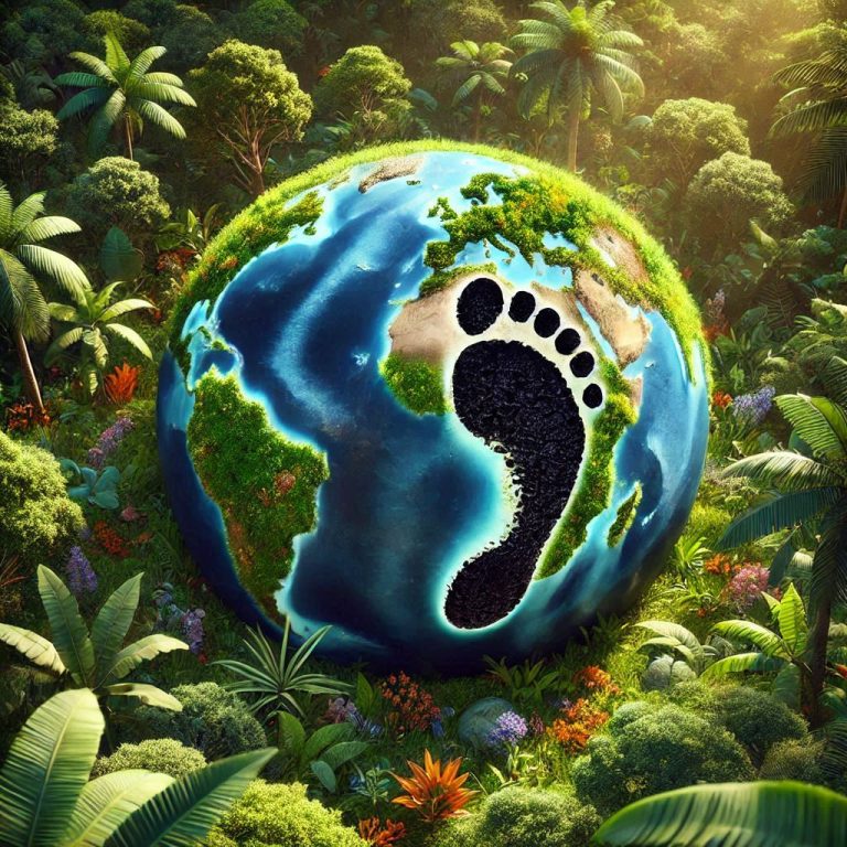 Carbon Footprint A Giant Human Powerful Foot Forward From 2025